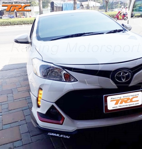 DRL VIOS 2017 ตรงรุ่น Day light LED แสงสีขาว มีสัญญาณไฟเลี้ยว By DEMON EYE #02